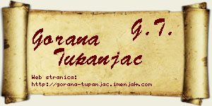 Gorana Tupanjac vizit kartica